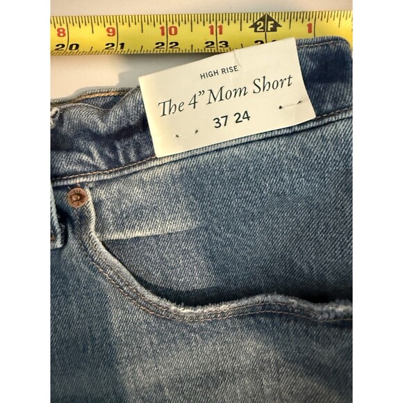 Abercrombie & Fitch The 4" Mom Short Plus Sz 37 24 Denim Womens High Rise New - Picture 4 of 8